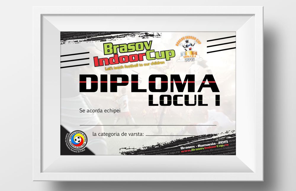 Grafica diploma Brasov IndoorCup