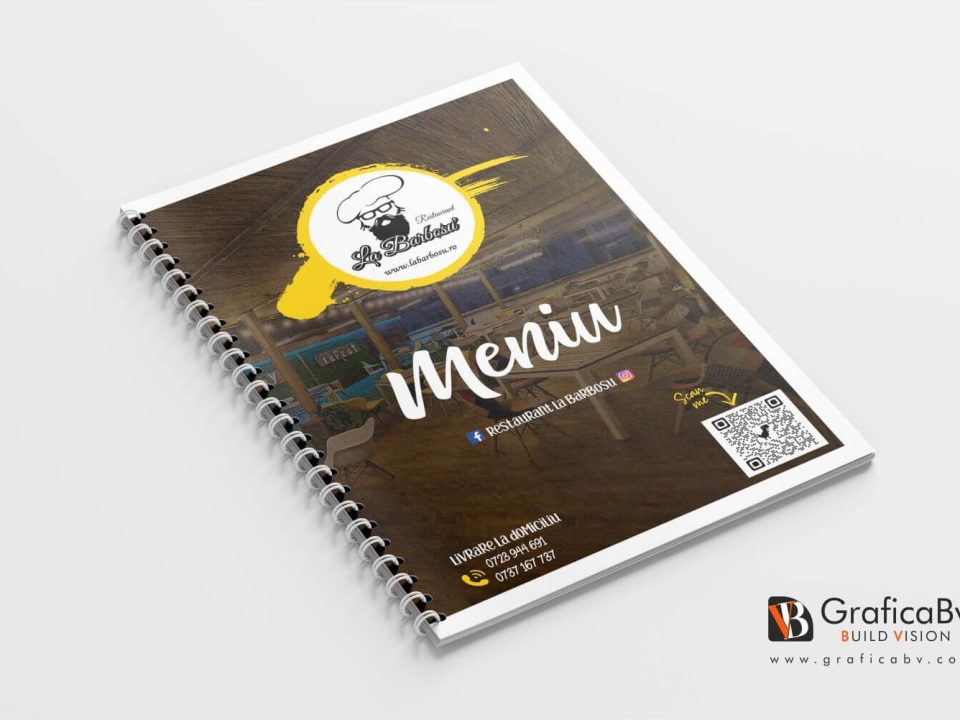 Design meniu restaurant si terasa