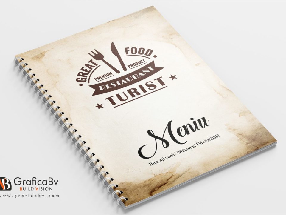 Design meniu restaurant Turist Covasna