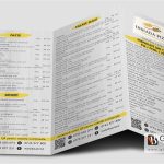 Grafica flyer cu meniu mancare restaurant