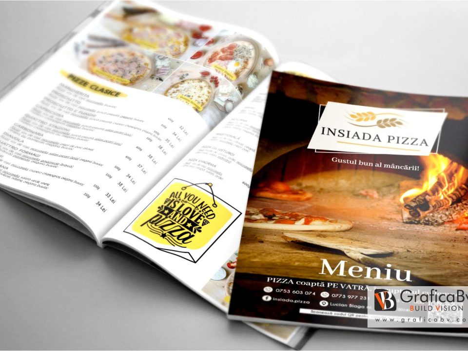 Grafica meniu pizzerie