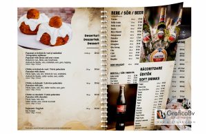 Grafica si print meniu restaurant Turist Covasna